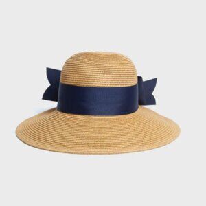 Toucan Hats Packable Wide-Bow Sun Hat (Navy)